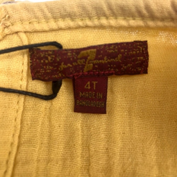 7 For All Mankind Ruffle Sleeve Cotton Top NWT - Picture 5 of 8